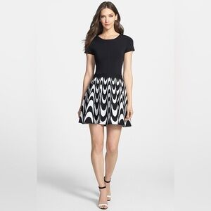 Parker Black and White Mini Dress